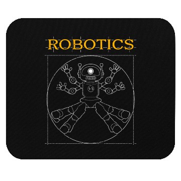 Discover Robotics Robot Vitruvian Man Mouse Pads