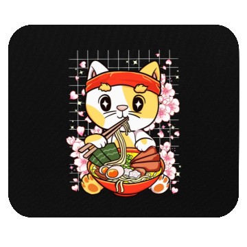Discover Gatito Comiendo Ramen Kawaii Anime Mouse Pads