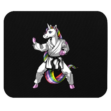 Discover Unicorn Karate Girl Mouse Pads