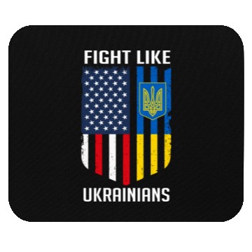 Discover Fight Like Ukrainians Ukraine US Flag Mouse Pads