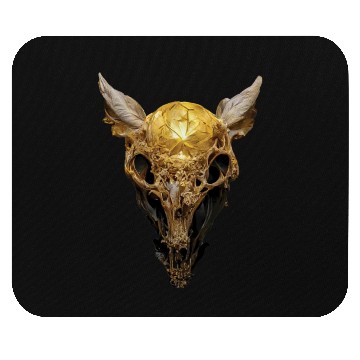 Discover Gold Skull horror Mouse Pads