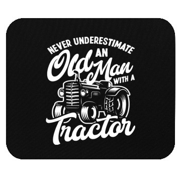 Discover Farmer Old Man Tractor Mouse Pads