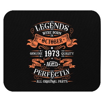 Discover October 1973 - Birthday in October Mouse Pads