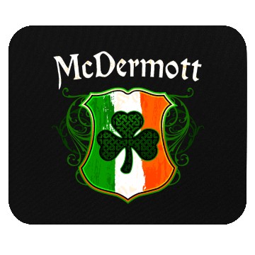 Discover McDermott Irish Surname Ireland Flag Shamrock Mouse Pads