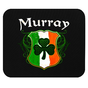 Discover Murray Irish Surname Ireland Flag Shield Shamrock Mouse Pads