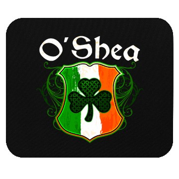 Discover O'Shea Irish Surname Ireland Flag Shield Shamrock Mouse Pads