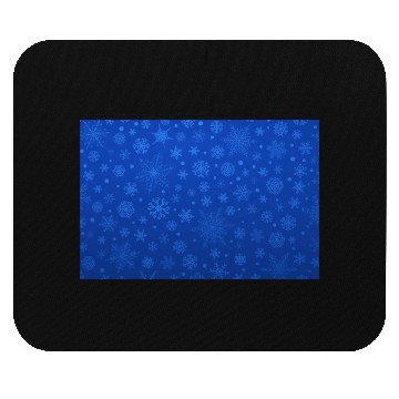 Discover Abstract Blue Snowflakes Pattern Mouse Pads