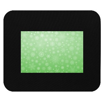 Discover Abstract Green Snowflakes Pattern Mouse Pads