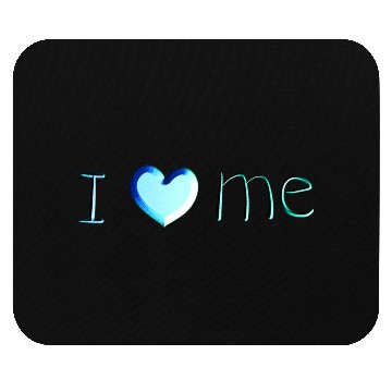 Discover i love me lettering blue Mouse Pads