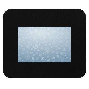 Discover Abstract Blue Snowflakes Pattern Mouse Pads