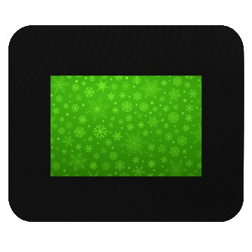 Discover Abstract Green Snowflakes Pattern Mouse Pads