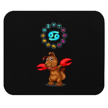 Discover Funny Dog Lover Horoscope Cancer Zodiac Sign Cool Mouse Pads