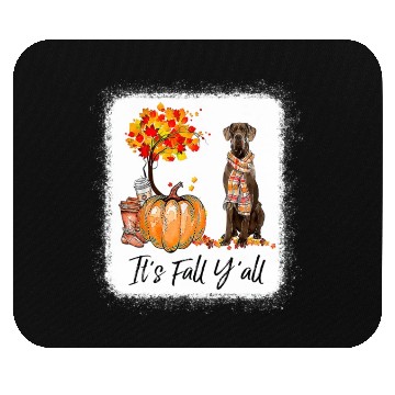 Discover It's Fall Y all Great Dane Dog Lovers Thanksgiving Mouse Pads
