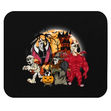 Discover Great Dane Vampire Mummy Evil Witch Halloween Mouse Pads