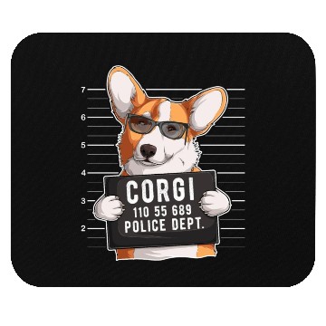 Discover Corgi Mugshot Dog Lover Mouse Pads