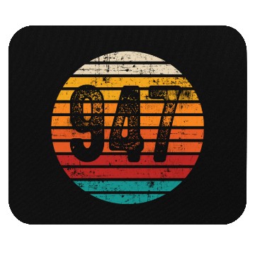 Discover Distressed Vintage Sunset 947 Area Code Mouse Pads