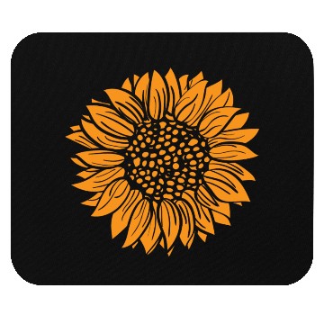 Discover Orange Sunflower Mouse Pads
