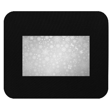 Discover Abstract Grey Snowflakes Pattern Mouse Pads