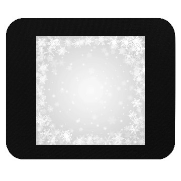 Discover Grey White Snowflakes Pattern Mouse Pads
