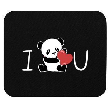 Discover i love you panda valentines day Mouse Pads