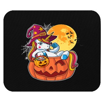 Discover Halloween Unicorn Pony Trick Or Treat Halloween Mouse Pads