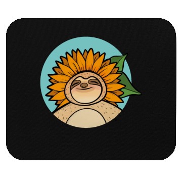 Discover Sloth Flower Mouse Pads