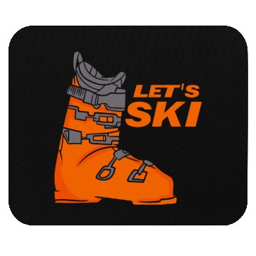 Discover Retro Skiing Let's Ski Vacation Mouse Pads