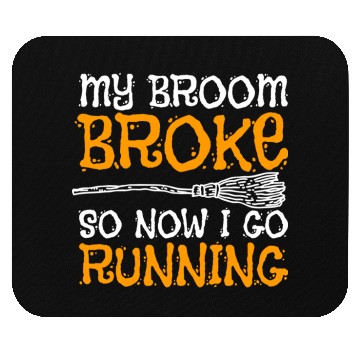 Discover Funny Running Witch Halloween Costum Mouse Pads