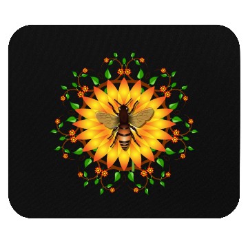 Discover Save honey bees protect environment sunflower Apia Mouse Pads