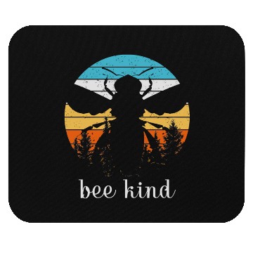 Discover Save the Bees Autumn Sunset Treeline Bee Kind Swea Mouse Pads