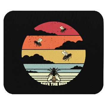 Discover Save The Bees Retro Climate Change Pullover Mouse Pads