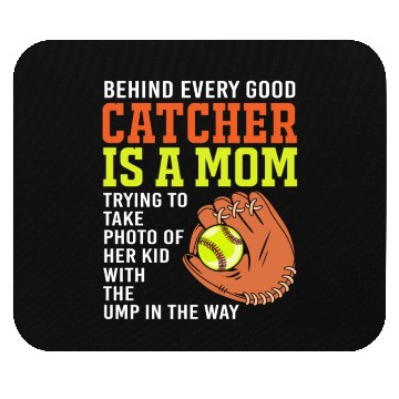 Discover Funny Softball Mom Catcher For Women Mouse Pads