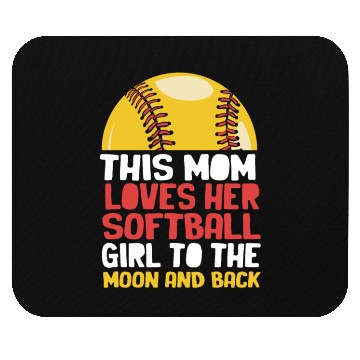 Discover Softball Player Daughter Softball Mom Mouse Pads