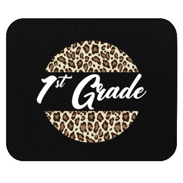 Discover 1st Grade Cheetah Print School Teacher Student Mouse Pads