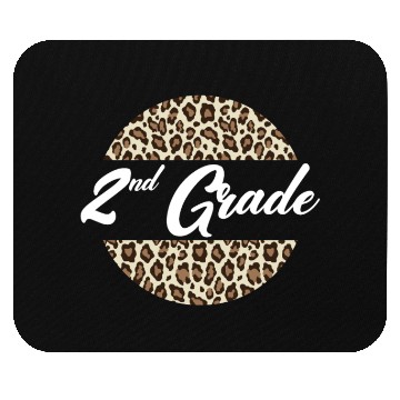 Discover 2nd Grade Cheetah Print School Teacher Student Mouse Pads