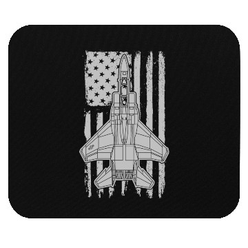 Discover F-15 Eagle Fighter Jet Airplane American Flag F15 Mouse Pads
