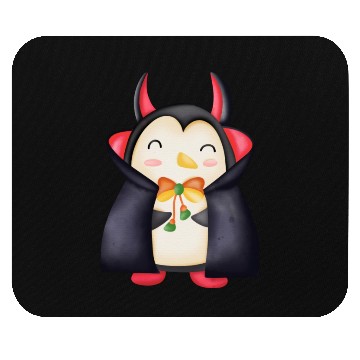 Discover Halloween Penguin in vampire costume Mouse Pads