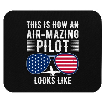 Discover Aircraft Pun Airmazing Pilot - Airline Pilot Mouse Pads