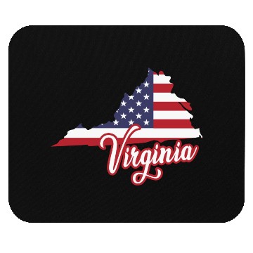 Discover US Flag Virginia Map Design for proud Virginians Mouse Pads