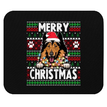 Discover Collie Christmas Lights Dog Lovers Xmas Pajama Mouse Pads