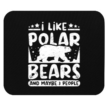 Discover I like polar bears and maybe 3 people Mouse Pads