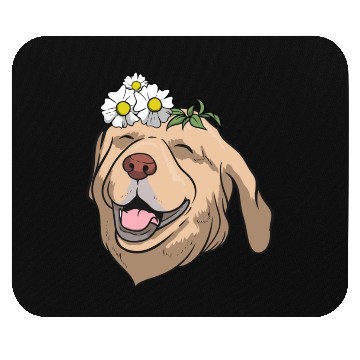 Discover Dog Labrador Flower Mouse Pads