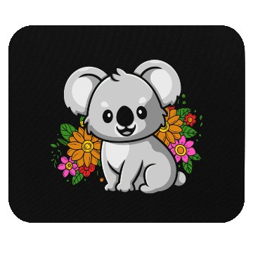 Discover Koala Bear in Flowers Mouse Pads