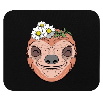 Discover Flower Sloth Mouse Pads