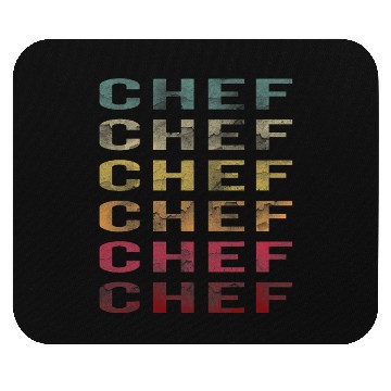 Discover Vintage Word Retro Distressed Chef Cooking Lover Mouse Pads