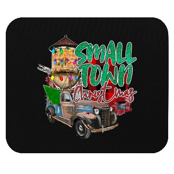 Discover Country Farmer Life Small Town Christmas Red Mouse Pads