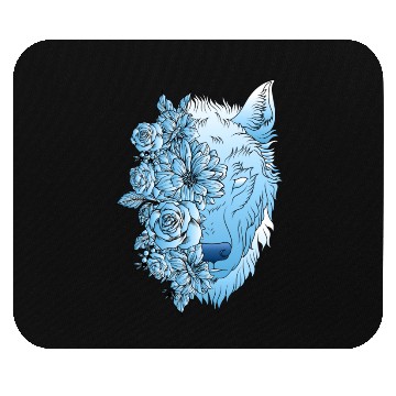Discover Floral Wolf Mouse Pads