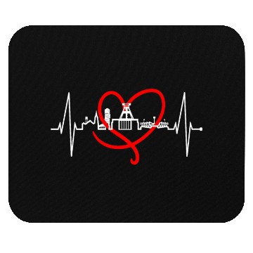 Discover Bochum Skyline Heartbeat Ruhrpott Germany Lover Mouse Pads