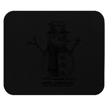 Discover Snowman Merry Christmas Mouse Pads