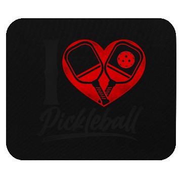 Discover Pickleball Heart I Love Pickleball Mouse Pads